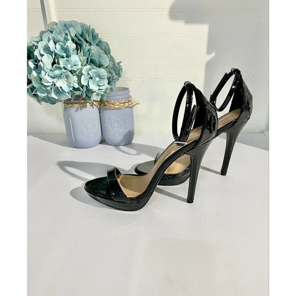 Michael Antonio Black Ankle Strap High Heels - Picture 7 of 9